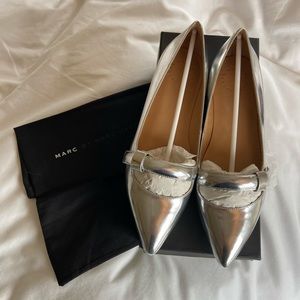 Marc Jacobs Metallic Silver Maryjane Flat